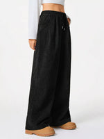 Casual Corduroy Wide Leg Pants
