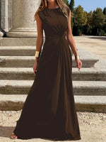 Twisted Round Neck Sleeveless Maxi Dress