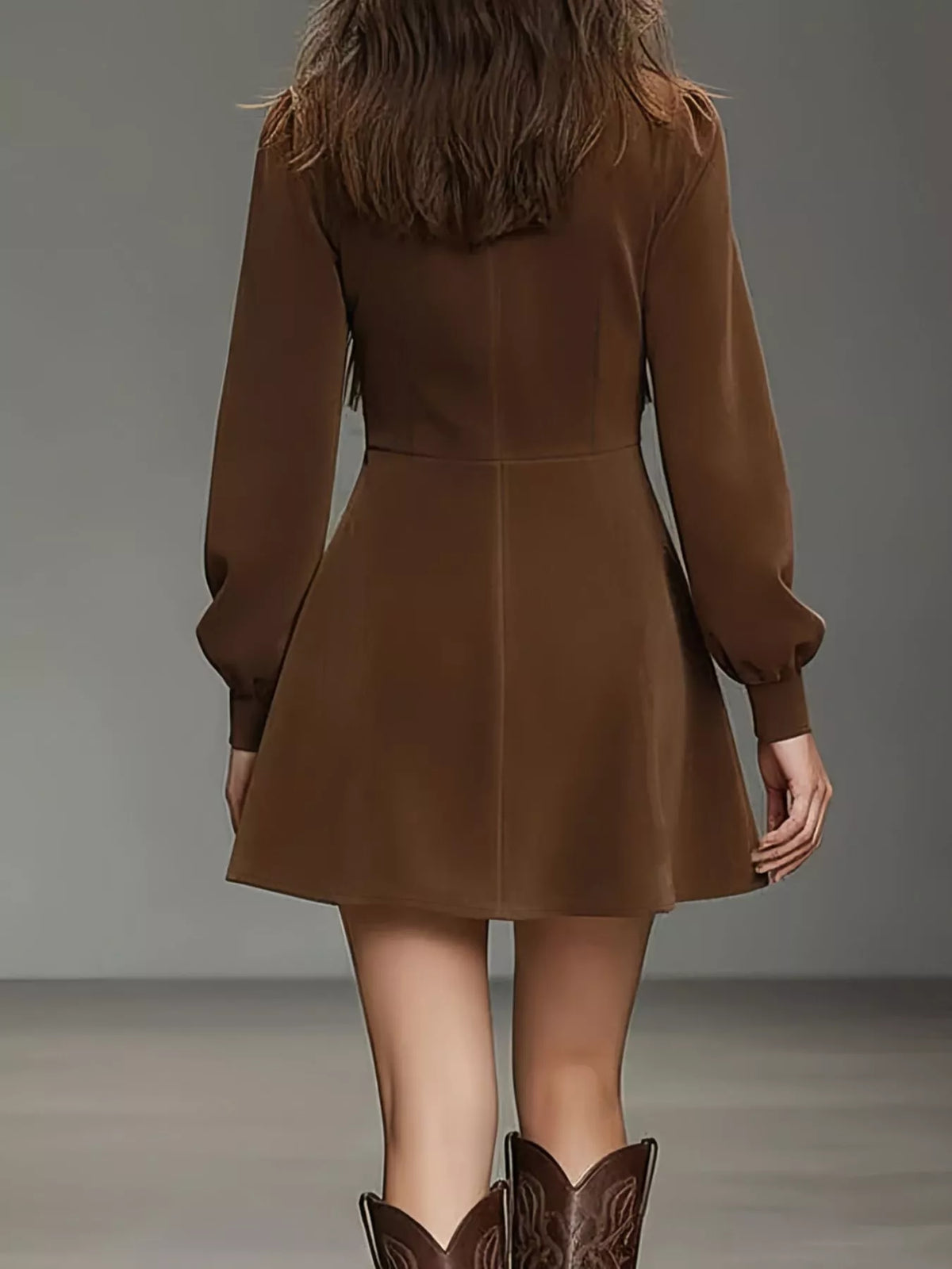 Turtleneck Long Sleeve Mini Dress