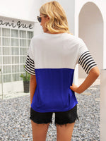 Ivy Lane Striped Color Block Round Neck Tee