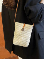 Woven Texture Crossbody Bag