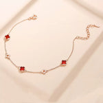 925 Sterling Silver Four Leaf Clover Bracelet