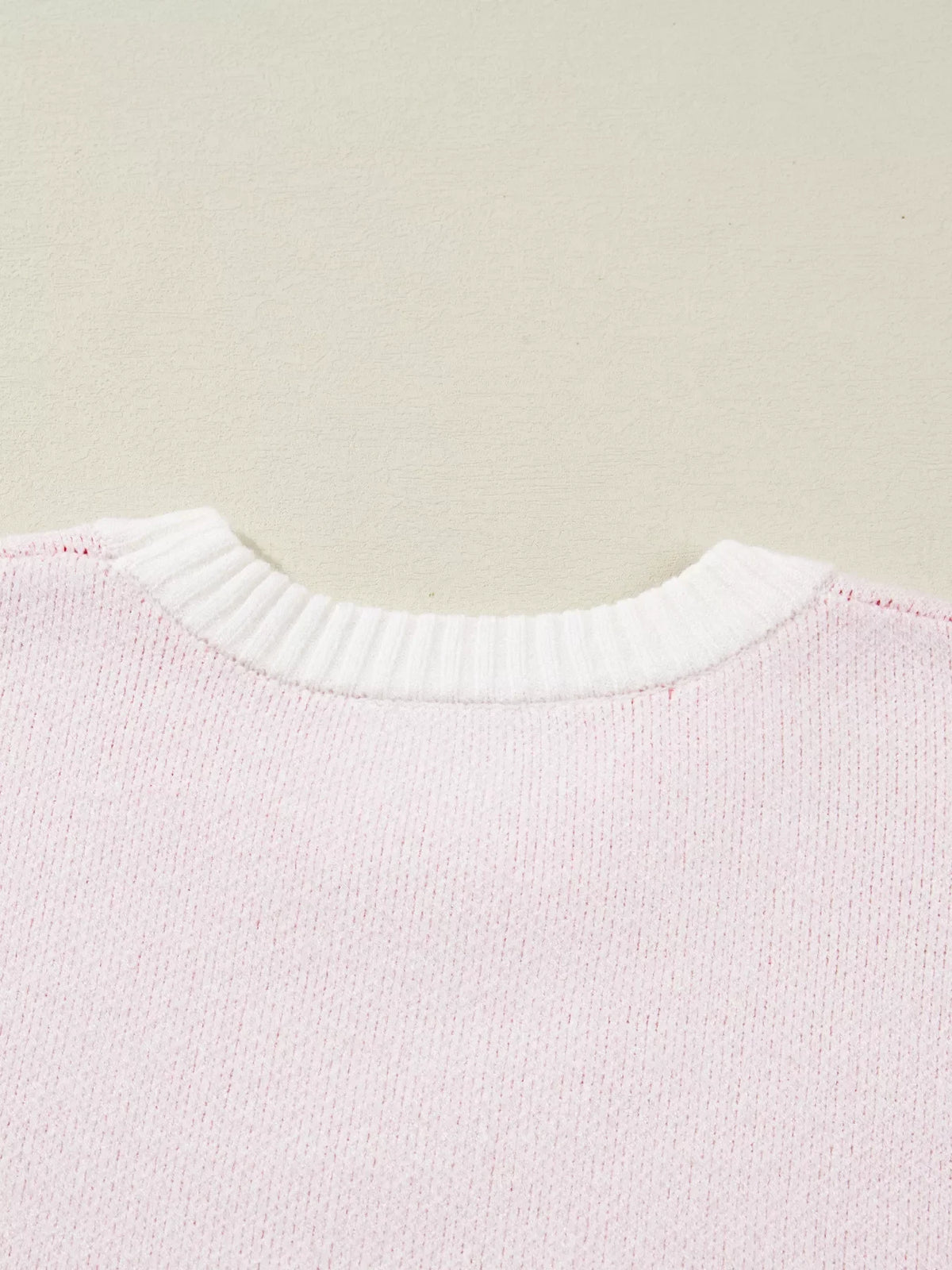 Cherry Pattern Drop Shoulder Sweater