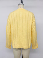 Button Up Dropped Shoulder Cardigan
