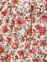 Floral Long Sleeve Button Down Blouse
