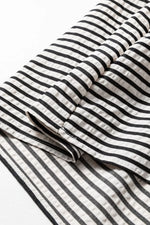 Striped Ruffle Sleeve Tiered Midi Dress