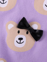 Children's Bear Print Top & Capri Leggings Set