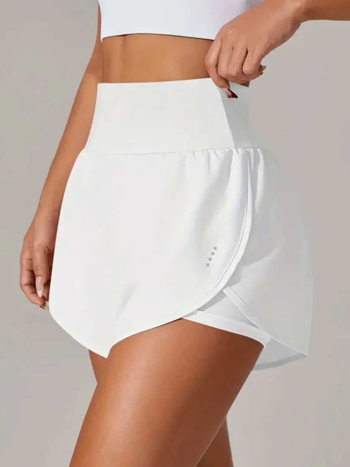 Pocketed High Waist Active Shorts - Ladyez
