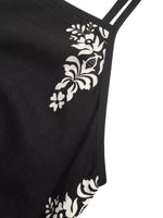 Color Block Floral Print Cami Dress