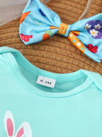 Children's Easter Graphic Bodysuit and Skirt Set with Headband