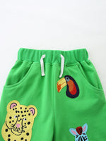 Children's Animal Print Short Sleeve Tee and Shorts Set