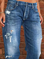 Full Size Distressed Raw Hem Jeans Plus Size