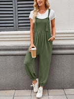 Lovelet Knotted Strap Overalls with Pockets - Ladyez