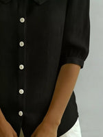 Peter Pan Collar Puff Sleeve Shirt