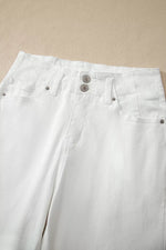 2-Button High Waist Wide Leg Jeans