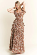 Jade By Jane Ruffle Sleeve Tiered Maxi Dress - Ladyez