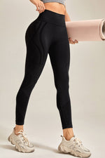 Wide Waistband Long Active Pants - Ladyez
