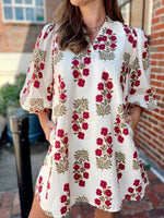Floral Print Casual Mini Dress