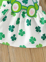 Children's Ruffled Long Sleeve Bodysuit and Overall Dress Set with Headband