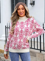 Angel Wings Flower Turtleneck Long Sleeve Sweater