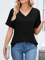 Casual V-Neck Short Sleeve T-Shirt