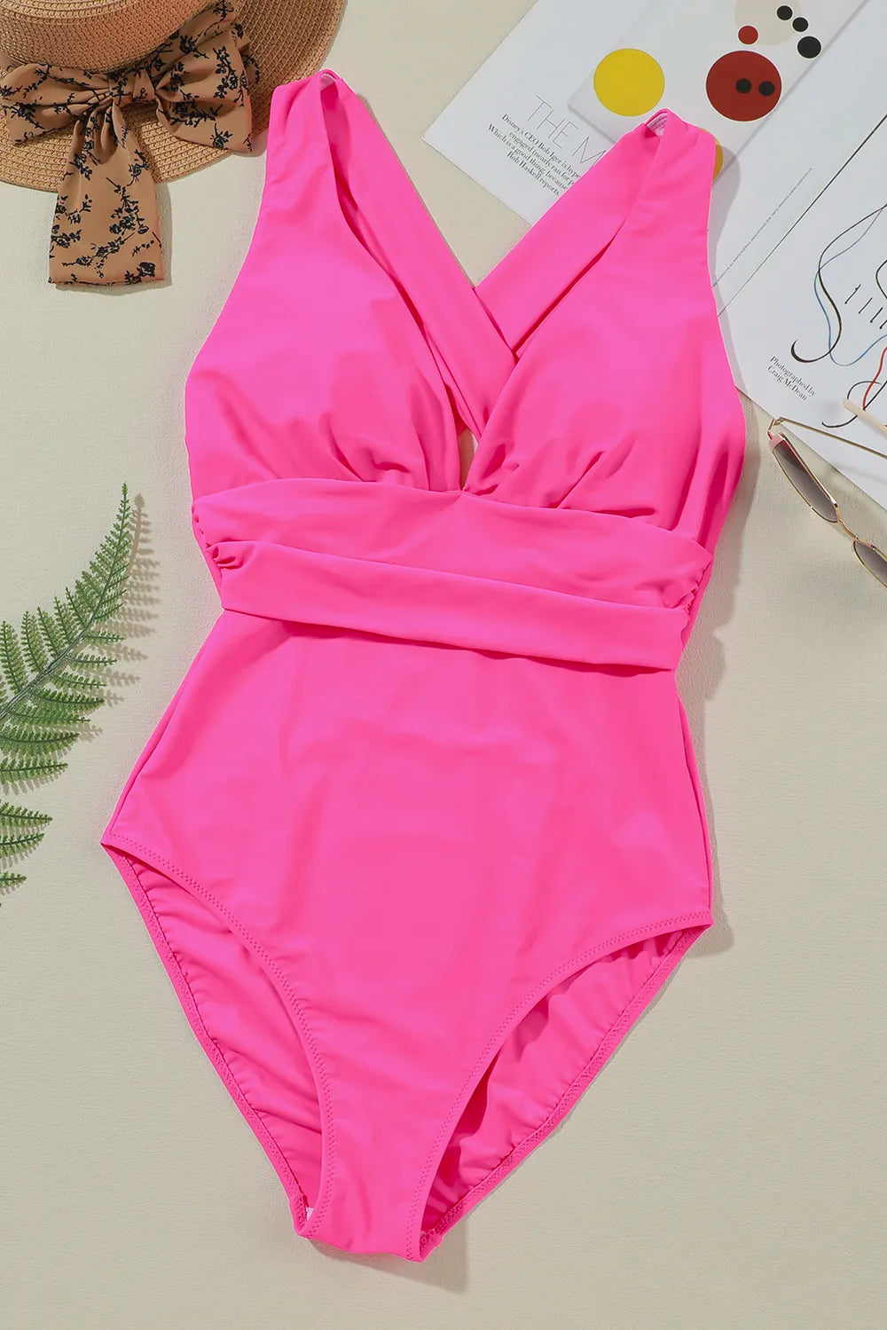 Crisscross Wide Strap One-Piece Swimwear - Ladyez