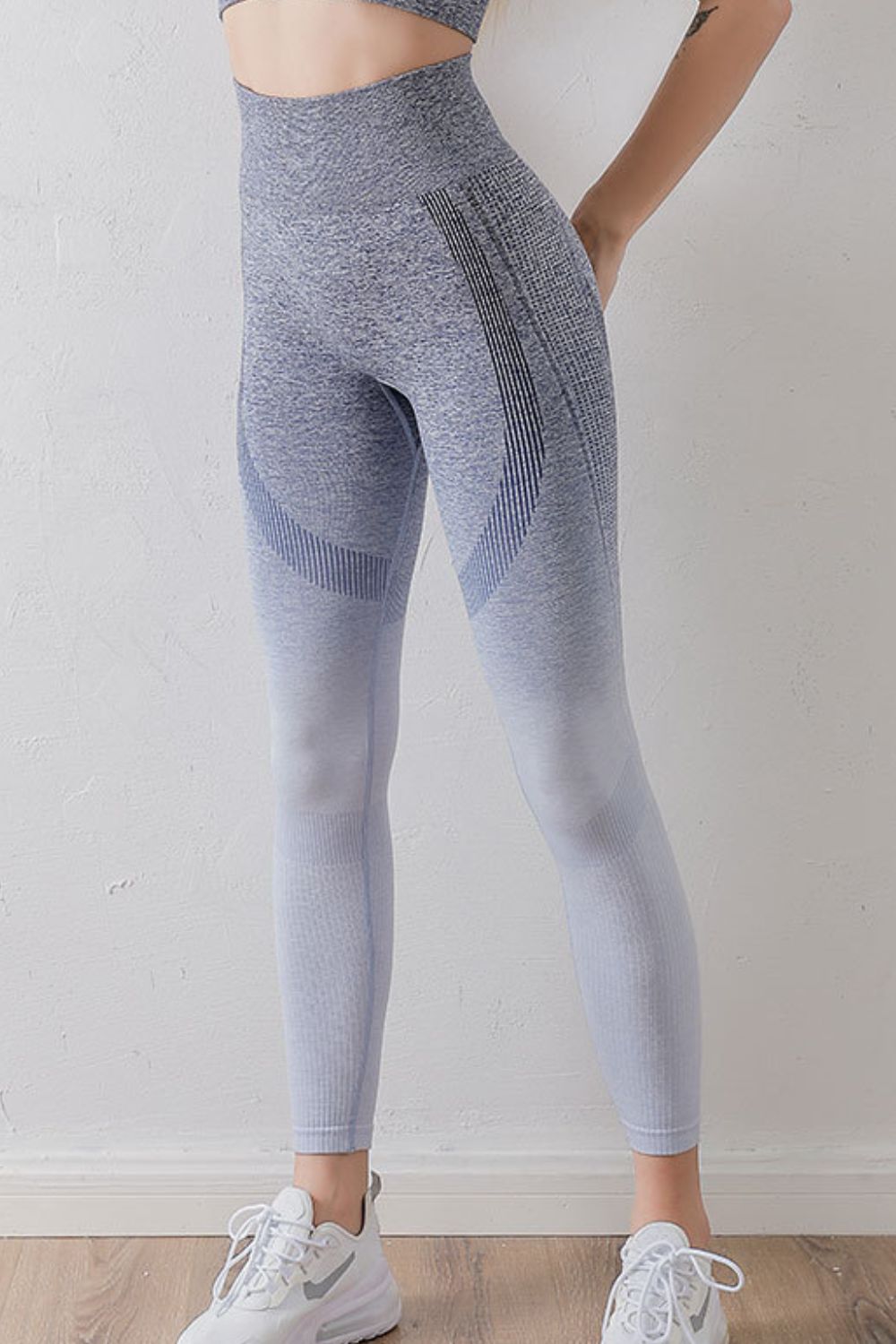 Gradient High Waist Sports Leggings - Ladyez