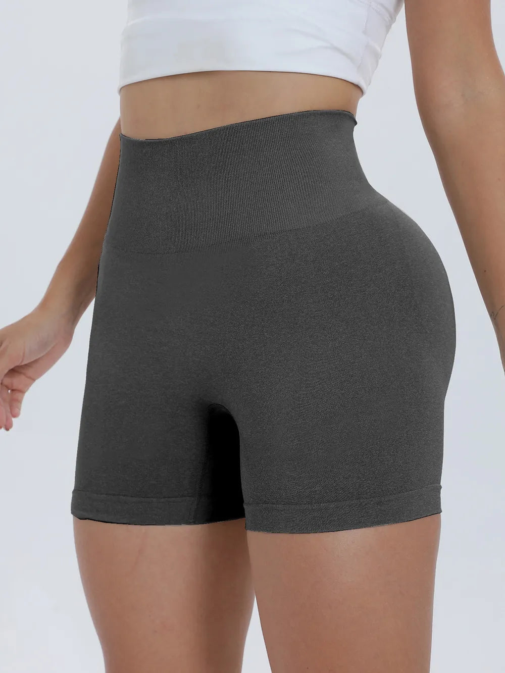 High Waist Active Shorts - Ladyez