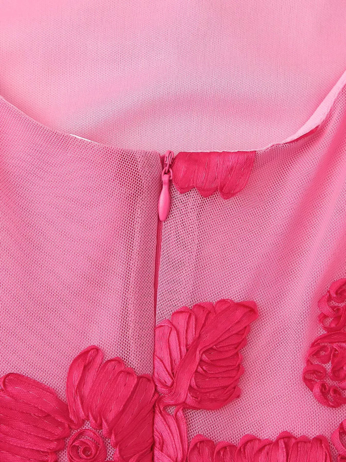Floral Flounce Sleeve Round Neck Dress