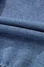 Button Up Cap Sleeve Denim Jacket