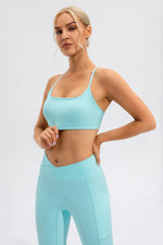 Crisscross Spaghetti Strap Active Cami - Ladyez