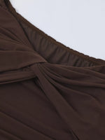 Off-Shoulder Ruched Maxi Dress