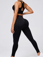 Round Neck Wide Strap Tank and Leggings Active Set - Ladyez