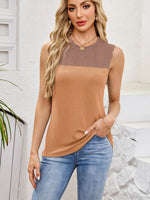 Textured Round Neck Tank