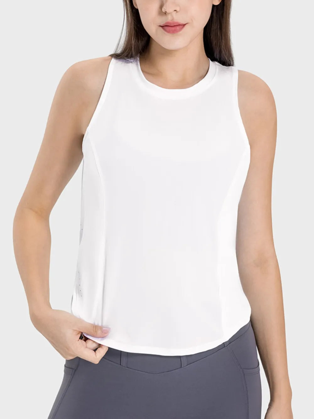 Millennia Round Neck Active Tank - Ladyez