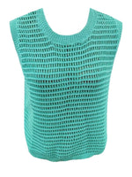 Openwork Round Neck Sweater Vest