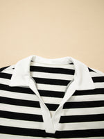 Striped Ruffled Sleeve Blouse