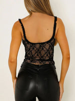Lace Cami Top with Frill Straps - Ladyez
