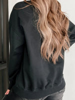 MARDI GRAS Round Neck Drop Shoulder Sweatshirt