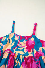 Floral Square Neck Cami Dress with Pockets