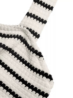 Striped Halter Neck Knit Mini Dress