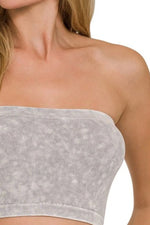 Zenana Washed Ribbed Seamless Tube Top - Ladyez