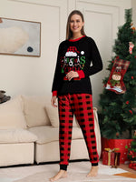Full Size Matching Family Christmas Pajamas Set with Festive Graphic Plus Size