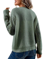 V-Neck Openwork Sweater