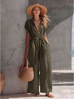Zipper Front Wide Leg Jumpsuit