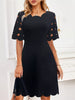 Cutout Half Sleeve Mini Dress