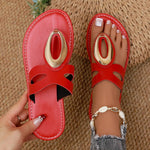 Open Toe Golden Accent Sandals