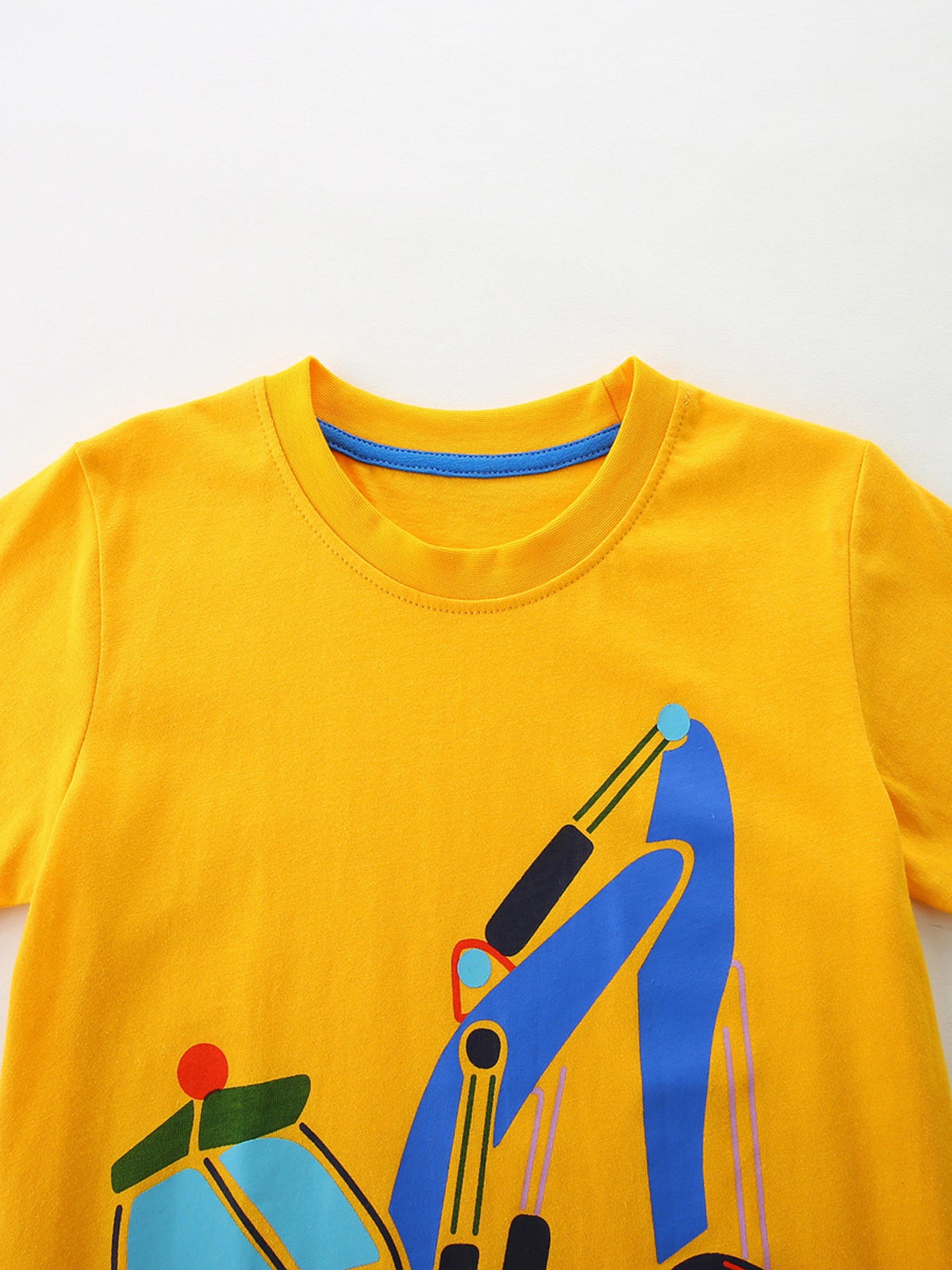 Children's Excavator Print Short Sleeve T-Shirt & Shorts Set