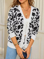 Leopard Tie-Front Cardigan