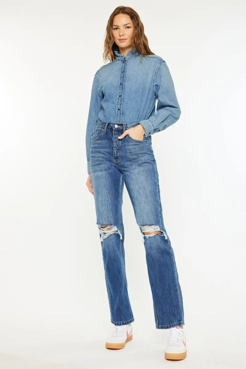 Kancan Ultra High Rise 90's Boyfriend Jeans - Ladyez